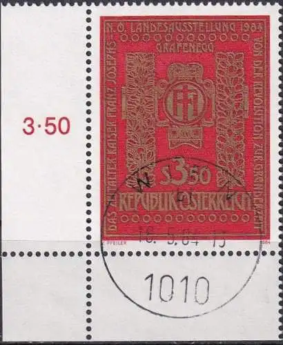 ÖSTERREICH 1984 Mi-Nr. 1775 Eckrand o used - aus Abo