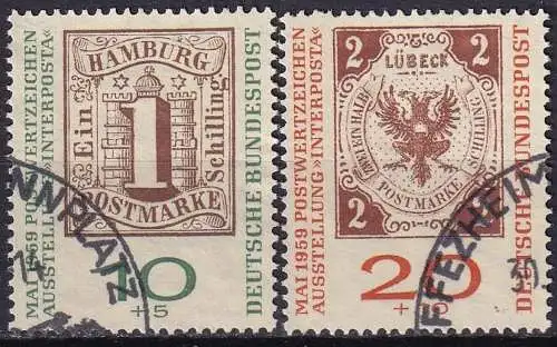 DEUTSCHLAND 1959 Mi-Nr. 310/11 b o used