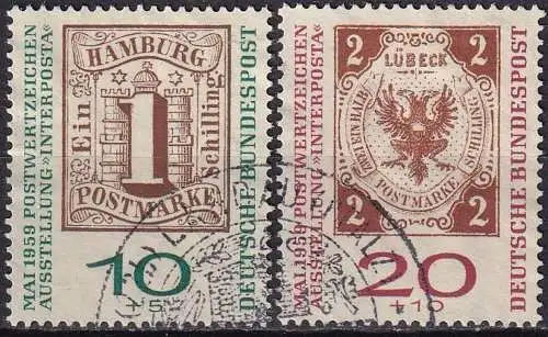 DEUTSCHLAND 1959 Mi-Nr. 310/11 a o used