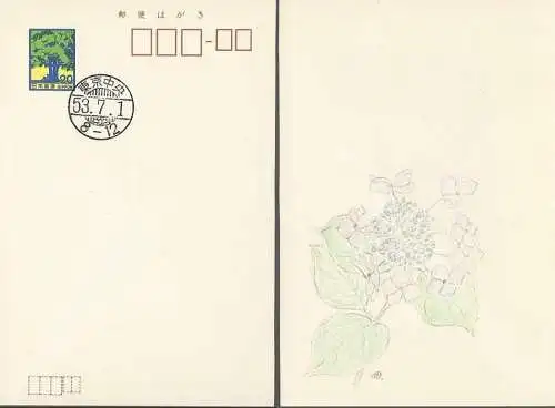 JAPAN 1978 Sakura-Nr. SG 29 Ganzsache Postkarte Sommergrusskarte  mit EST