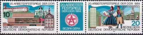 DDR 1984 Mi-Nr. 2880/81 Zusammendruck ** MNH