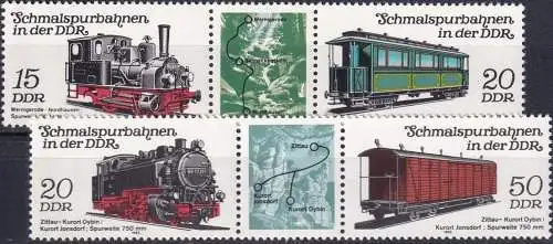 DDR 1983 Mi-Nr. 2792/95 Zusammendruck ** MNH