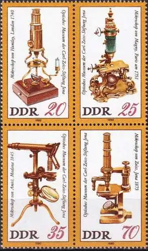 DDR 1980 Mi-Nr. 2534/37 Zusammendruck ** MNH