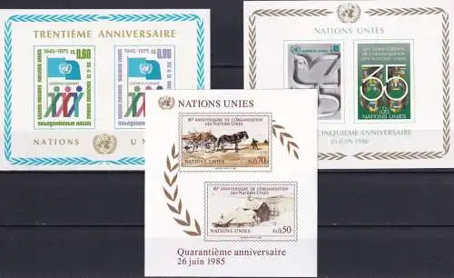 UNO GENF 1969-1985 Mi-Nr. 1 - 136 Sammlung komplette Jahrgänge / complete year sets ** MNH