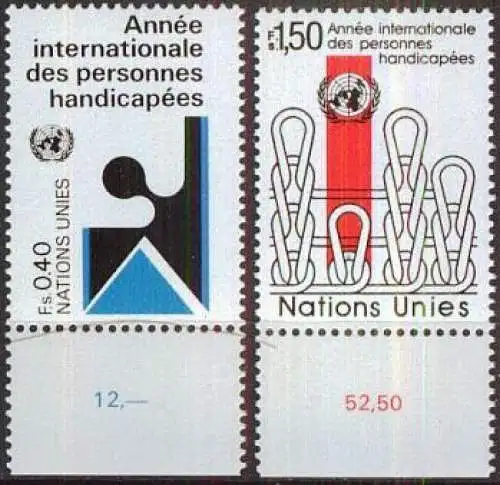 UNO GENF 1981 Mi-Nr. 97/98 ** MNH