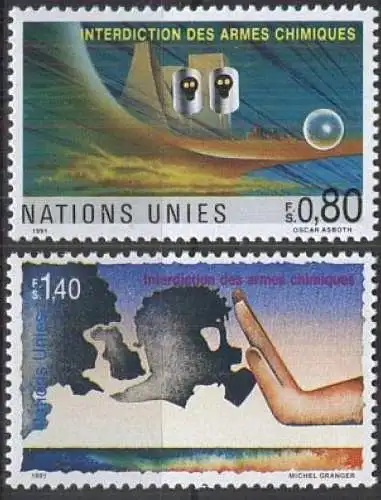 UNO GENF 1991 Mi-Nr. 204/05 ** MNH