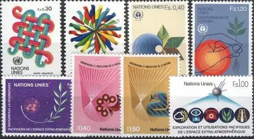 UNO GENF 1982 Mi-Nr. 103-10 ** MNH kompletter Jahrgang/complete year set