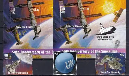 UNO NEW YORK 2007 Mi-Nr. 1041/1077 kompletter Jahrgang/complete year set ** MNH