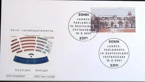 DEUTSCHLAND 2001 Mi-Nr. 2184 FDC