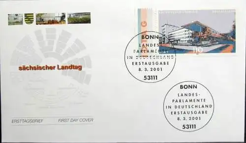 DEUTSCHLAND 2001 Mi-Nr. 2172 FDC