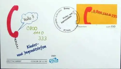 DEUTSCHLAND 2001 Mi-Nr. 2164 FDC