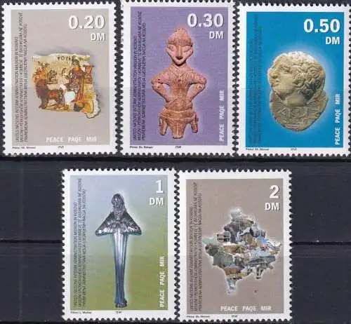 UNO KOSOVO UNMIK 2000 Mi-Nr. 1/5 ** MNH