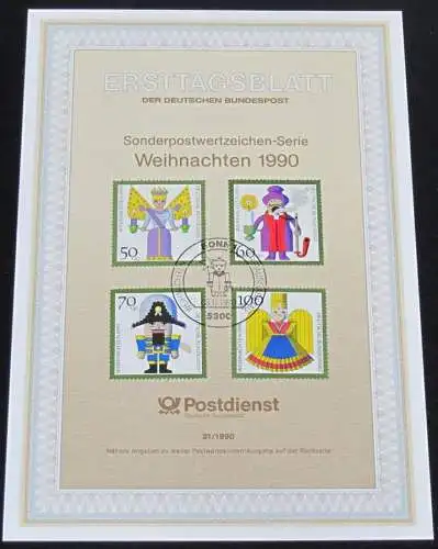 DEUTSCHLAND 1990 Mi-Nr. 1444/87 ETB kompletter Jahrgang/complete year set