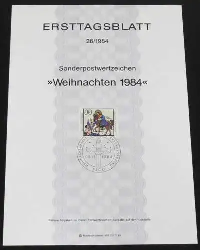 DEUTSCHLAND 1984 Mi-Nr. 1197/33 ETB kompletter Jahrgang/complete year set