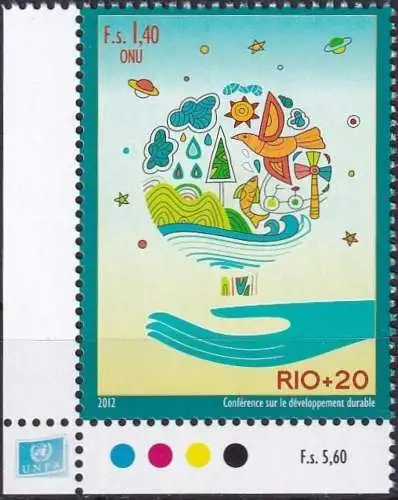 UNO GENF 2012 Mi-Nr. 794 Eckrand ** MNH