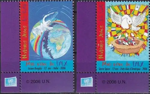 UNO GENF 2006 Mi-Nr. 551/52 Eckrand ** MNH