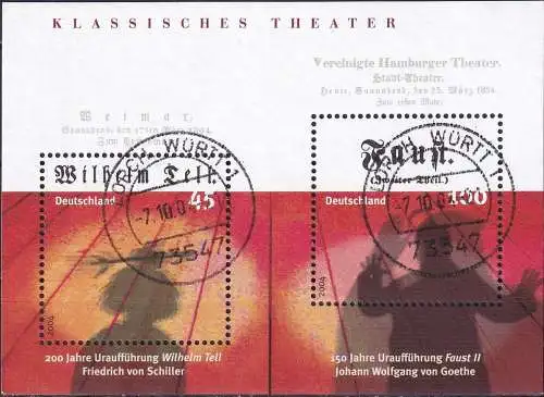 DEUTSCHLAND 2004 Mi-Nr. Block 65 o used