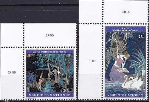 UNO WIEN 1995 Mi-Nr. 188/89 Eckrand ** MNH