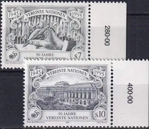 UNO WIEN 1995 Mi-Nr. 186/87 A ** MNH