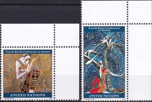 UNO NEW YORK 1995 Mi-Nr. 689/90 Eckrand ** MNH