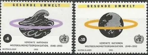 UNO WIEN 1993 Mi-Nr. 147/48 ** MNH