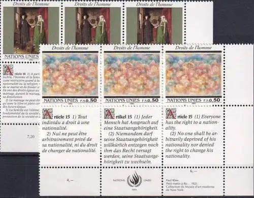 UNO GENF 1991 Mi-Nr. 208/09 ** MNH