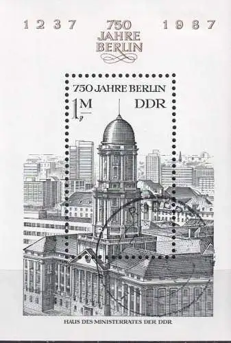 DDR 1986 Mi-Nr. Block 84 o used - aus Abo