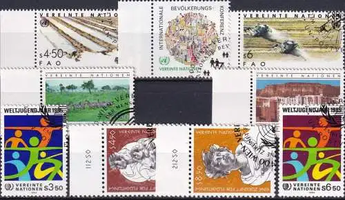 UNO WIEN 1984 Mi-Nr. 38-46 kompletter Jahrgang/complete year set o used - aus Abo