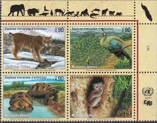 UNO GENF 2001 Mi-Nr. 409/12 ** MNH