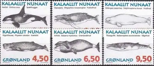 GRÖNLAND 1996 Mi-Nr. 287/92y ** MNH