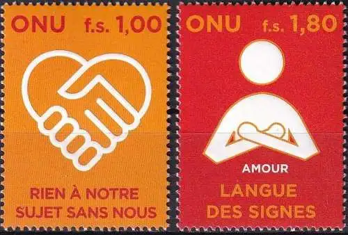 UNO GENF 2008 Mi-Nr. 600/01 ** MNH