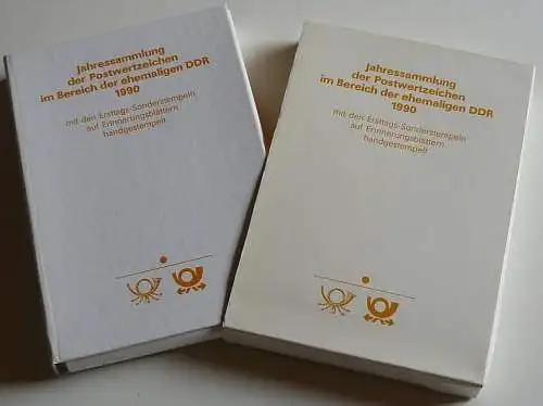 DDR 1990 JAHRESSAMMLUNG mit allen Marken mit Ersttags-Sonderstempel Jahrbuch/year book