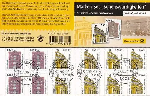 DEUTSCHLAND 2002 Mi-Nr. MH 50 Markenheft/booklet o used - aus Abo