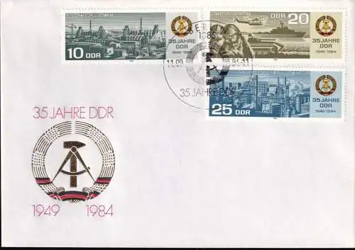 DDR 1984 Mi-Nr. 2893/95 FDC