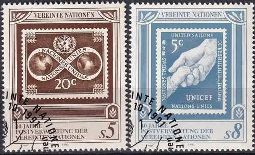 UNO WIEN 1991 Mi-Nr. 121/22 o used - aus Abo