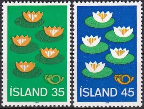 ISLAND 1977 Mi-Nr. 520/21 ** MNH