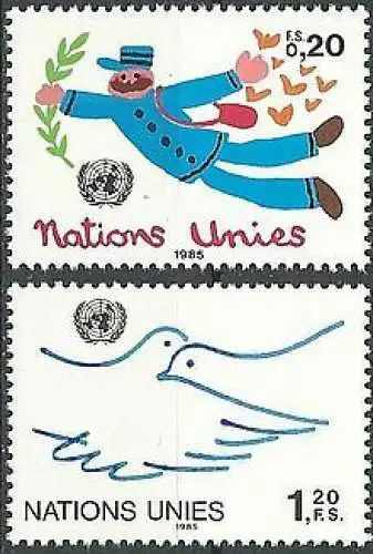 UNO GENF 1985 Mi-Nr. 131/32 ** MNH