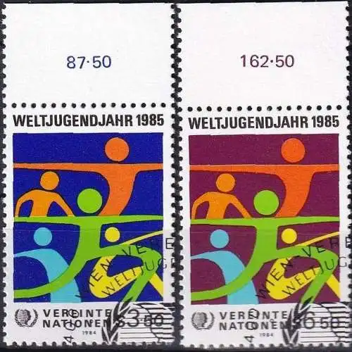 UNO WIEN 1984 Mi-Nr. 45/46 o used - aus Abo