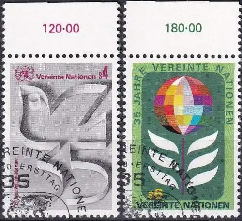 UNO WIEN 1980 Mi-Nr. 12/13 o used - aus Abo