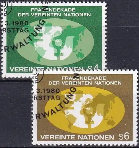 UNO WIEN 1980 Mi-Nr. 9/10 o used - aus Abo