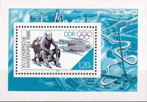 DDR 1988 Mi-Nr. Block 90 ** MNH