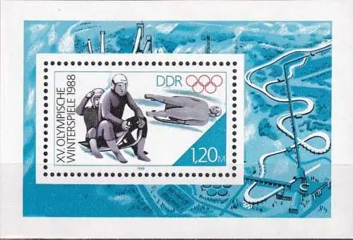 DDR 1988 Mi-Nr. Block 90 ** MNH