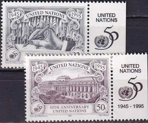 UNO NEW YORK 1995 Mi-Nr. 687/88 ** MNH