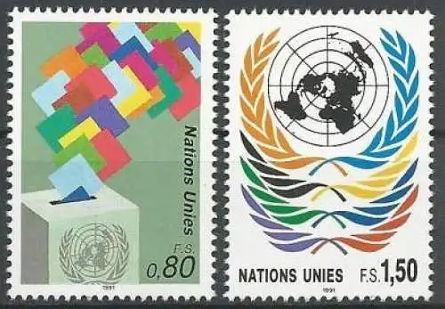 UNO GENF 1991 Mi-Nr. 200/01 ** MNH