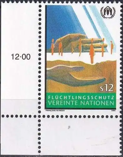 UNO WIEN 1994 Mi-Nr. 166 Eckrand ** MNH