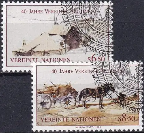 UNO WIEN 1985 Mi-Nr. 51/52 o used - aus Abo