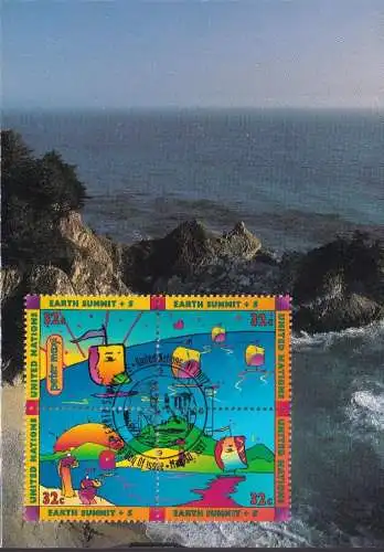 UNO NEW YORK 1997 Mi-Nr. 736/39 MK/MC Maximumkarte Nr. 50