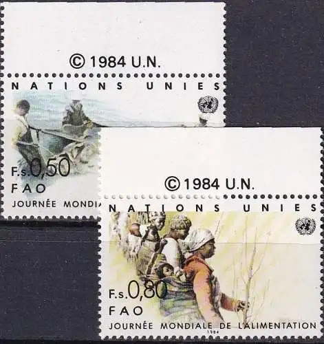 UNO GENF 1984 Mi-Nr. 120/21 ** MNH