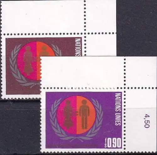 UNO GENF 1975 Mi-Nr. 48/49 ** MNH