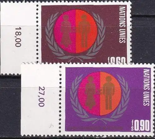 UNO GENF 1975 Mi-Nr. 48/49 ** MNH